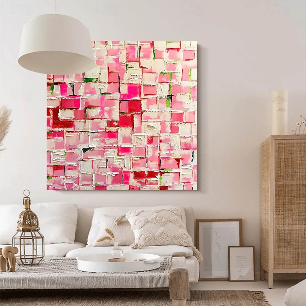großes handgemaltes buntes abstraktes Kunstgemälde handgemachtes graues minimalistisches abstraktes Gemälde nordisches abstraktes Gemälde für Wohnzimmer abstraktes buntes rotes Gemälde Boho abstraktes 2025 - $116.99 –P4