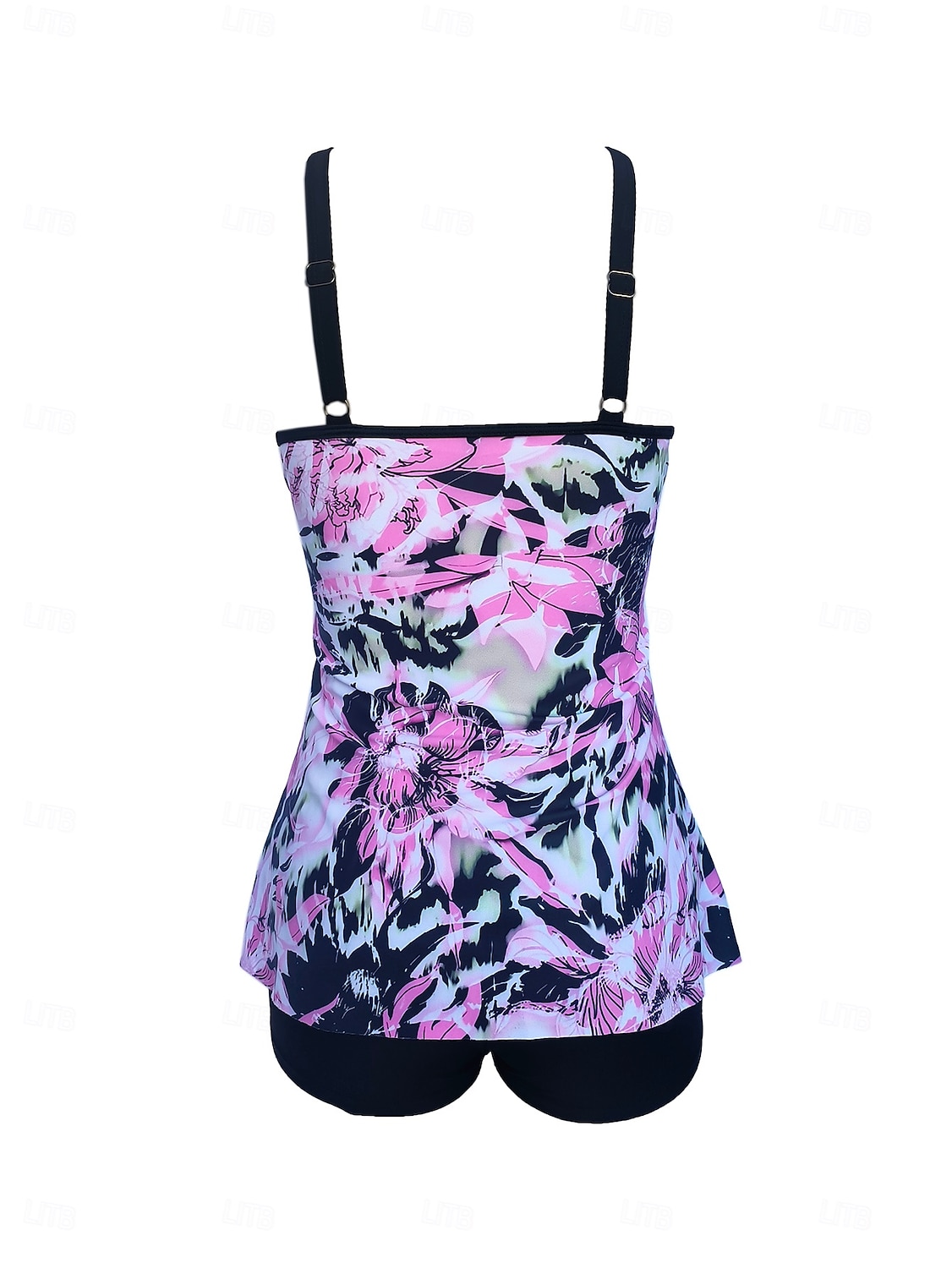 Dam Badkläder 2 st Shorts Baddräkt Öppen rygg geometriska Grafisk Blomma Rund Semester Stylish Baddräkter 2025 - $29.99 –P6