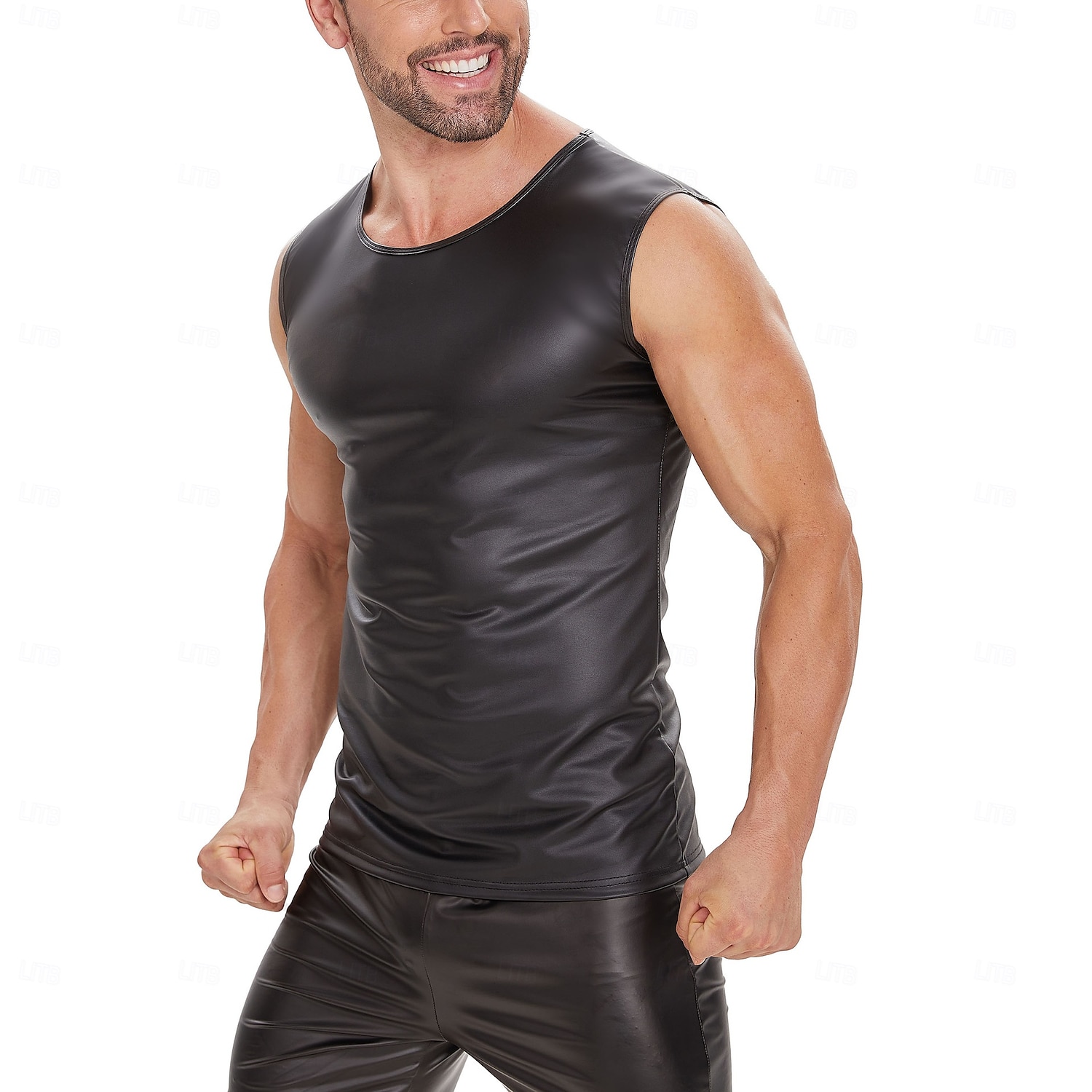 Póló Bőrruházat Trikó Farsangi jelmez Férfi Matt Spandex Ruha mert Teljesítmény Klub Rúdtánc Mindszentek napja Farsang Felnőttek 2025 - $17.49 –P4