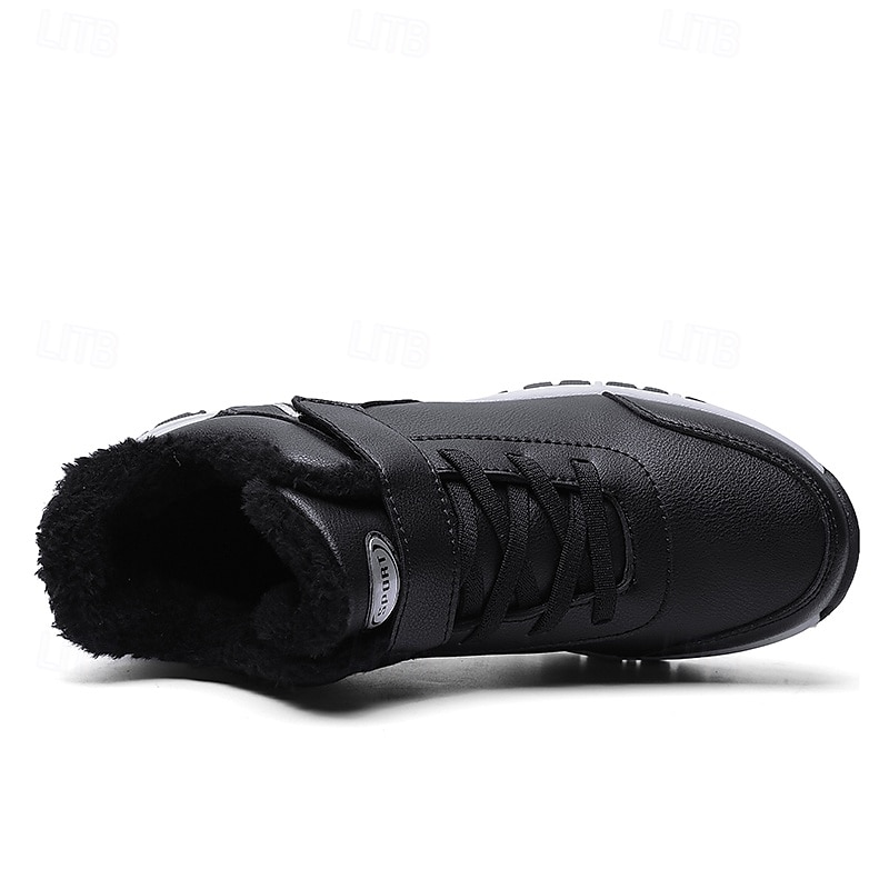 botas masculinas para caminhadas ao ar livre no inverno - tênis quentes forrados com pele, à prova d'água, com sola antiderrapante e tira de velcro de 2025 por $54.99 –P4