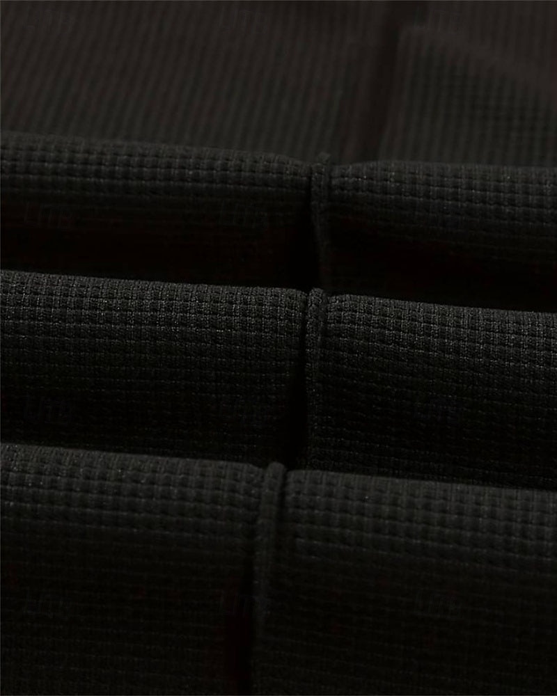 Men's Sweatpants Trousers Pleated Pants Waffle Pants Pocket Drawstring Elastic Waist Plain Comfort Sports Outdoor Daily Fashion Casual Black White Micro-elastic 2025 - zł59.99 –P3