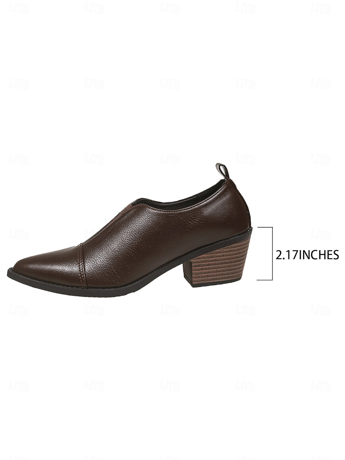 braune Slipper aus Kunstleder mit flachem Blockabsatz – bequemes und stylisches Büro-Schuhwerk für Damen 2025 - $29.99 –P5