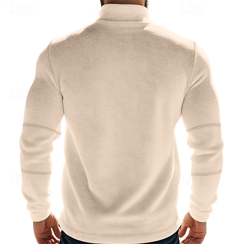 Herre Genser Polarfleece Kvart glidelås genser Svart Militærgrønn Kakifarget Mørkegrå Lyseblå Halv glidelås عادي Sport & Utendørs Daglig Ferie Polyester Gatemote Grunnleggende Fritid Høst vinter Klær 2026 - $27.99 –P12