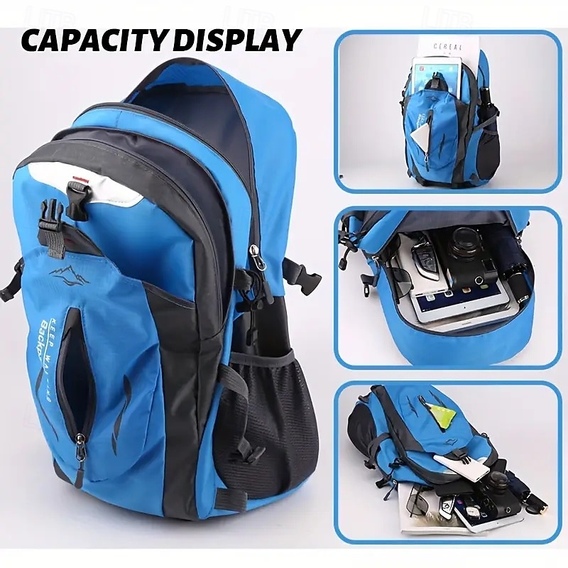 2025年 20-35 L ハイキング用デイパック リュックサック ジッパー マルチポケット - 耐久性 耐久 アウトドア ハイキング キャンピング 軍隊 ナイロン ブラック レッド ブルー  コレクション – $17.59 –P11