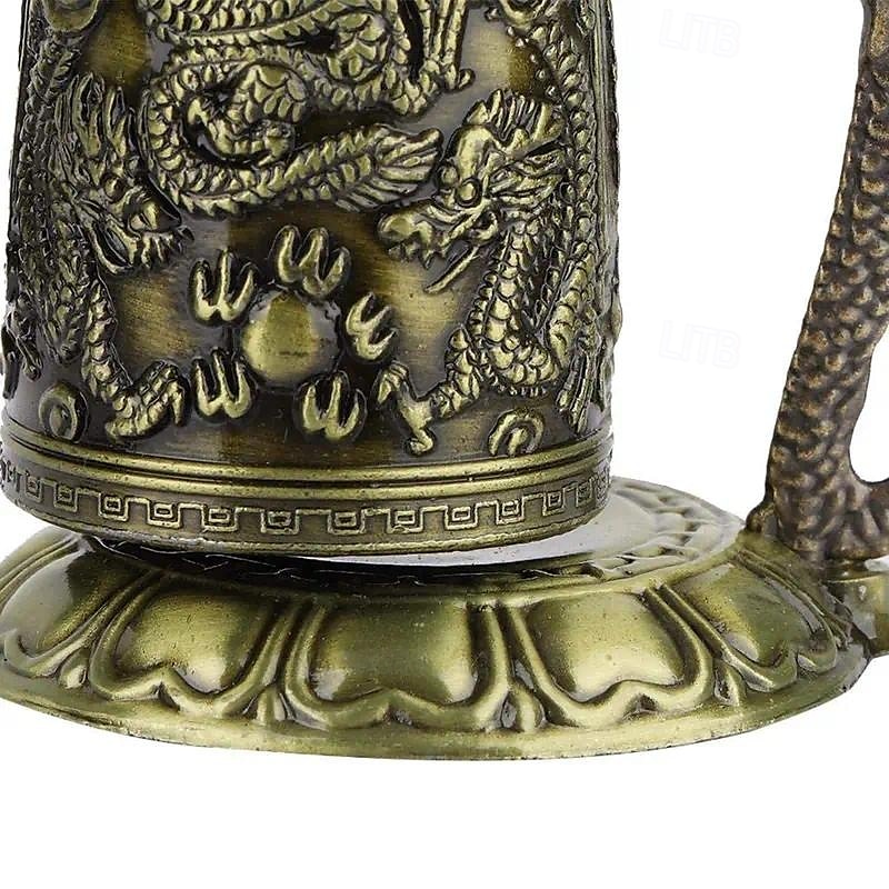 antik bronz sárkányharang - fenséges feng shui dekor - kézzel készített fémdísz gyűjtőknek  & otthoni esztétika 2025 - $9.49 –P8