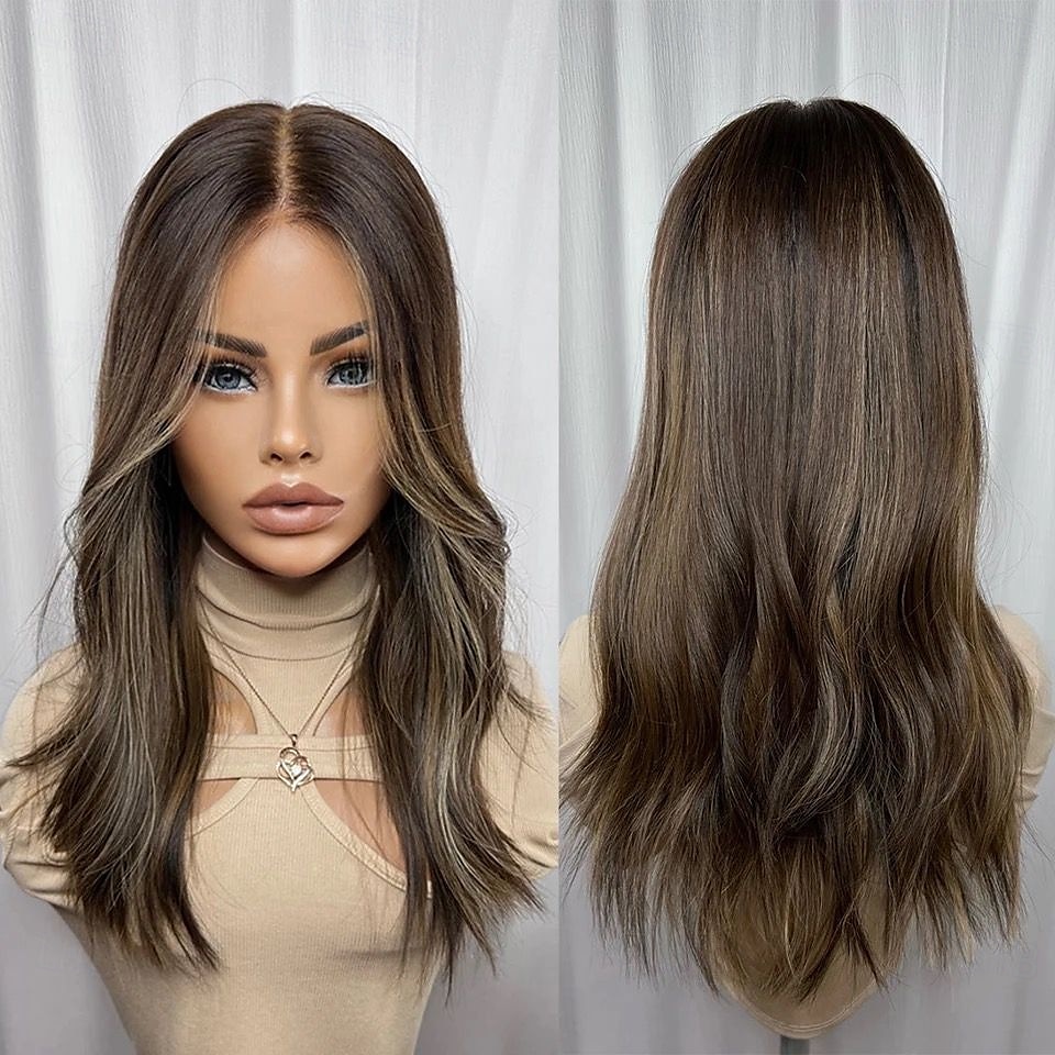 Capelli umani di Remy Chiusura 5x5 13x4 Pizzo Frontale Parrucca Taglio scalato Brasiliano Ondulato Multicolore Parrucca 130% 150% Densità dei capelli con i capelli del bambino 100% Vergine Senza del 2025 a $247.39 –P2