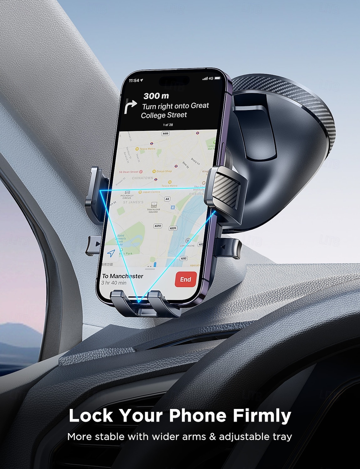 Dashboard Phone Holder Phone Mount for Car Windshield Buckle Type Suction Cup Phone Holder for Car Compatible with All Mobile Phone Phone Accessory 2025 - $26.99 –P2