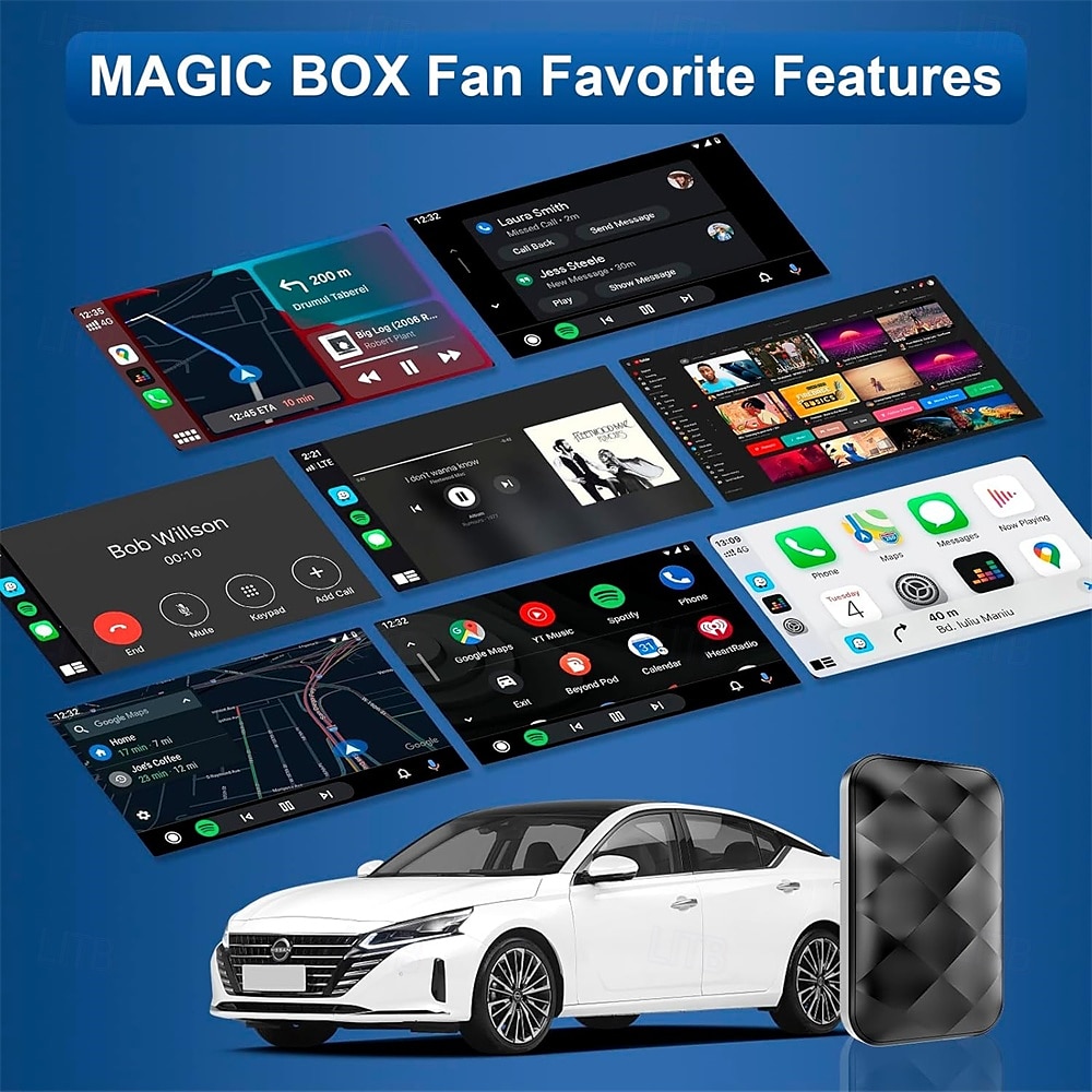 vezeték nélküli carplay adapter  & android auto vezeték nélküli adapter iphone ai box streaming eszközhöz autókhoz OEM vezetékes carplay magic link carplay 2025 - $149.99 –P6
