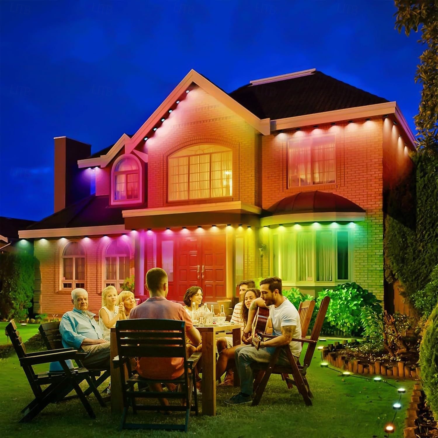 Lampes LED encastrées intelligentes lumières extérieures permanentes Eternity avec application télécommande Wifi Bluetooth lumières d'avant-toit RGBIC étanches IP67 pour éclairage extérieur de maison de 2025 ? $128.99 –P2