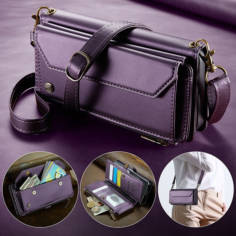 telefone Capinha Para Dobra Z 6 Z Fold 5 Z Fold 4 Z Fold 3 Capa para Cartão Wallet Com Suporte Magnética Zíper Retro TPU PC de 2025 por $31.99 –P10