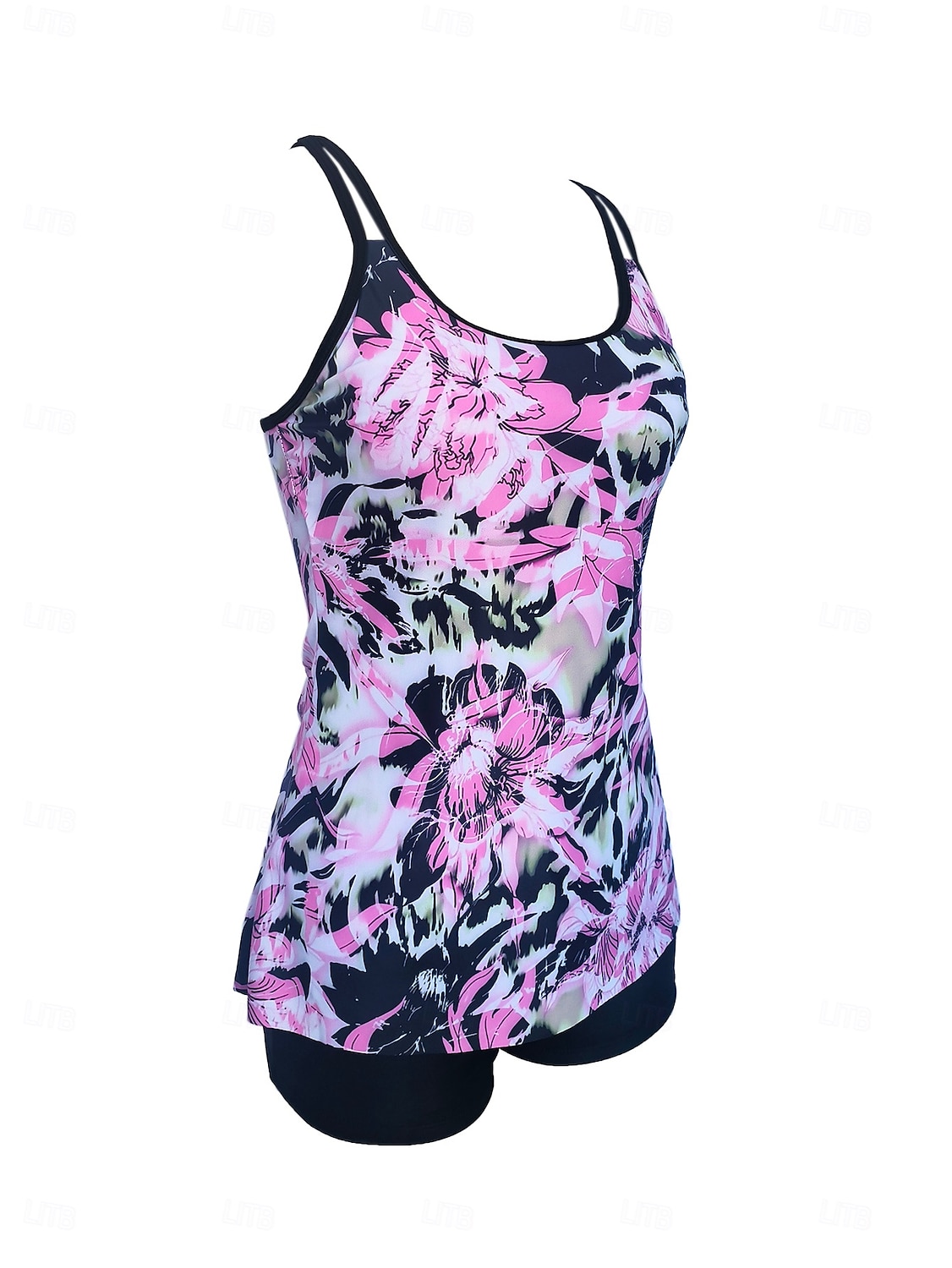 Dam Badkläder 2 st Shorts Baddräkt Öppen rygg geometriska Grafisk Blomma Rund Semester Stylish Baddräkter 2025 - $29.99 –P5