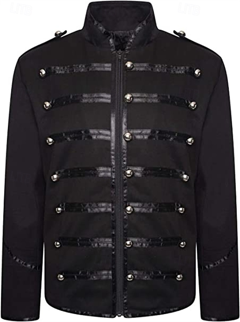 Retro Vintage Rococo Coat Masquerade Circus Jacket Prince Aristocrat Sequins Men's Carnival Masquerade Event / Party Adults' Coat Spring Fall & Winter 2025 - $44.99 –P5