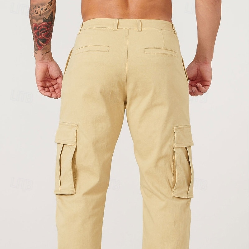 Herren Cargohose Cargohosen Cargohose Hose Hosen Wanderhose Multi Pocket Gerade geschnitten Glatt Atmungsaktiv Feuchtigkeitsableitung In voller Länge Outdoor Täglich Campen und Wandern Modisch 2025 - $30.99 –P6