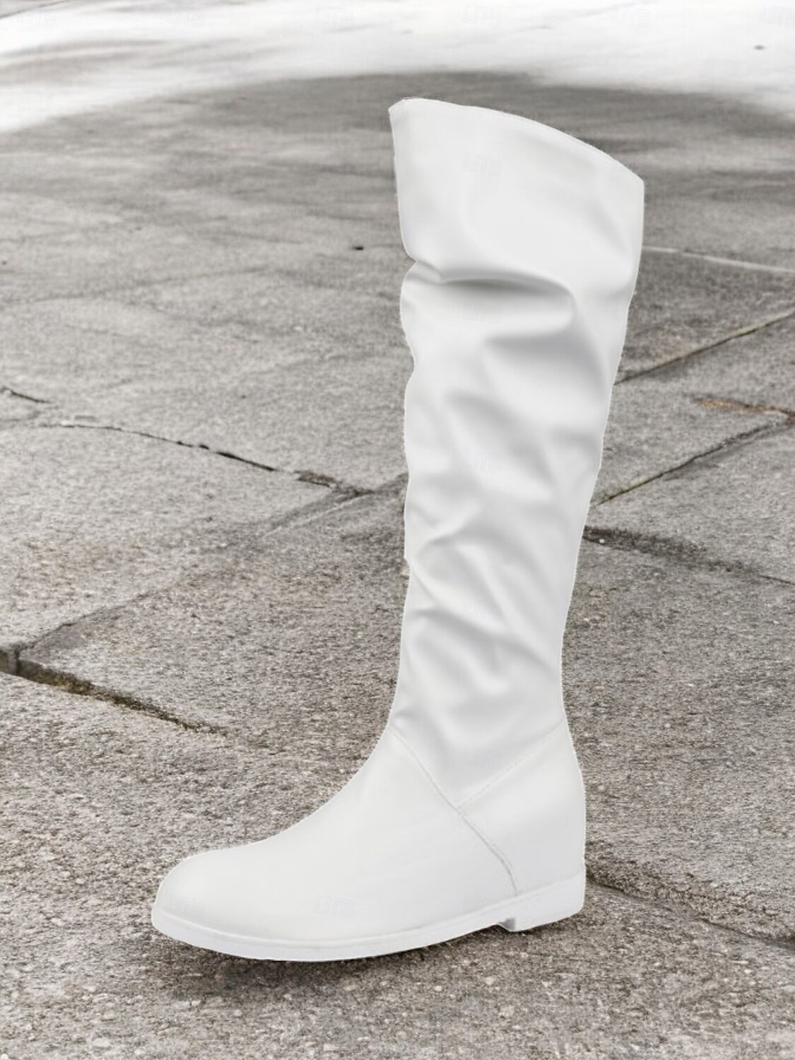 bottes hautes en similicuir noir pour femmes – bottes plates élégantes et confortables pour un usage quotidien et des sorties décontractées de 2025 ? $59.99 –P1