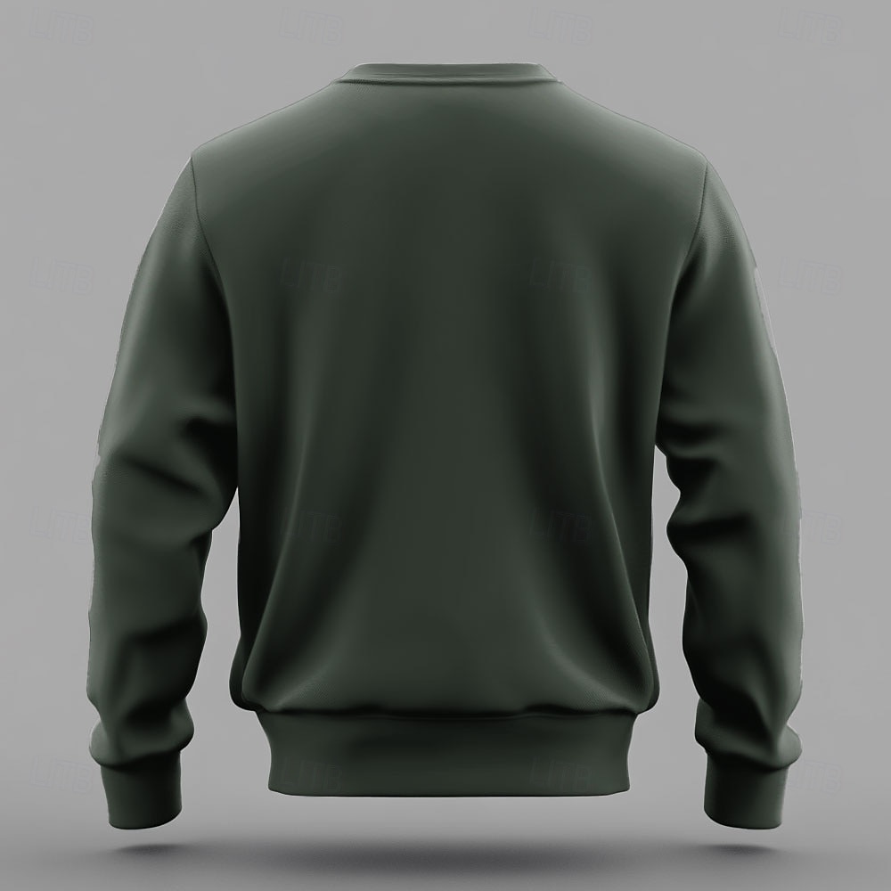 2025年 男性用WKRPターキードロップロングスリーブスウェットシャツ - レス・ネスマン「神が私の証人だ」引用面白いテレビ番組ファンクルーネック  コレクション – $29.99 –P2