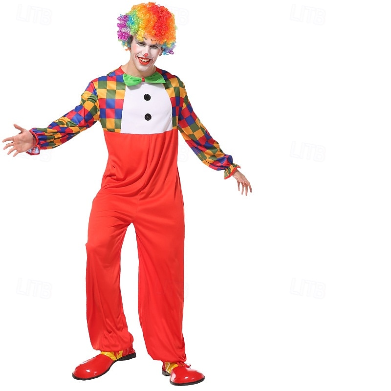 Joker Clown Halloween Outfits Kostüm Zirkus Karnevalskostüm Cosplay Erwachsene Herren Damen Halloween Karneval Leistung Party Einfache Halloween-Kostüme Verkleiden 2025 - $85.99 –P1