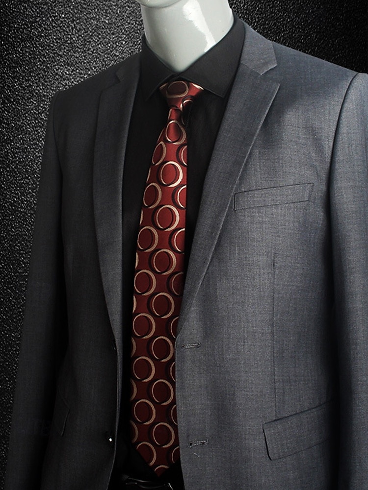 gravatas clássicas masculinas de seda sintética com zíper – conjunto de gravatas com padrões variados para trajes formais e de negócios de 2025 por $11.99 –P1