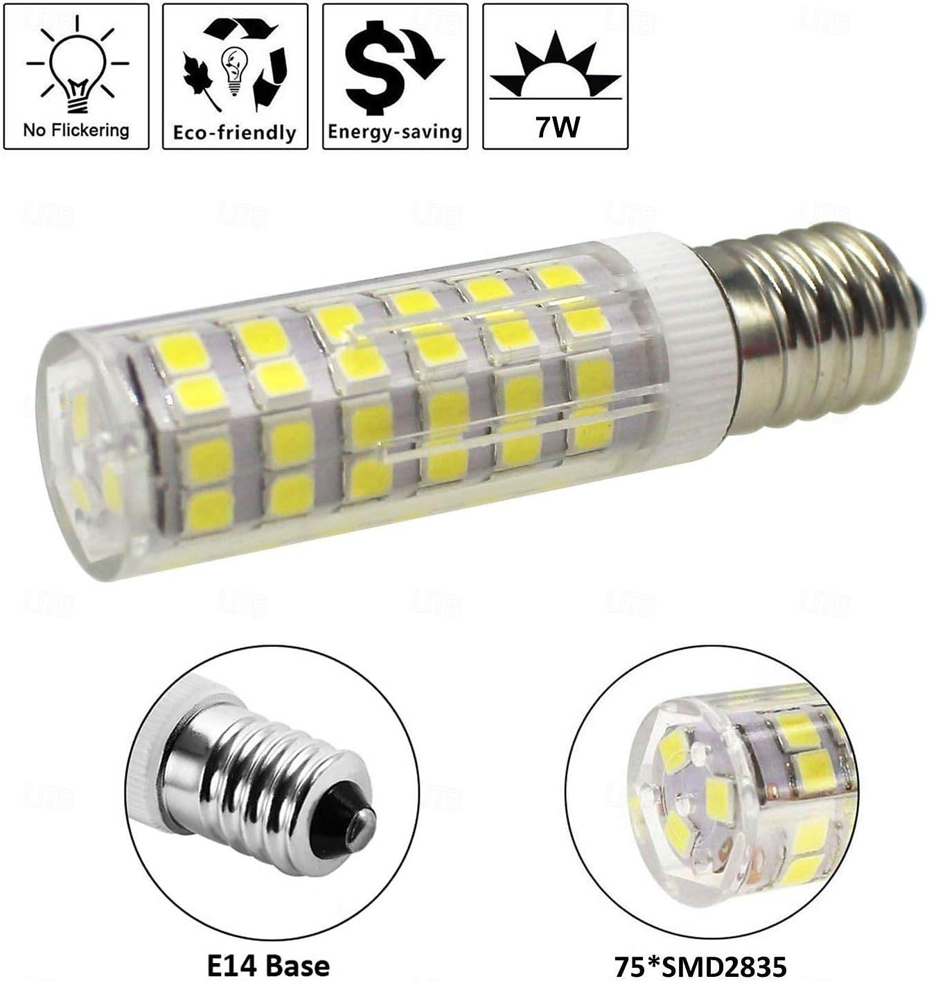 E14 LED Lamp 7W Bulb Replacement 70W Halogen Bulbs 360 Beam Angle for Chandelier Wall Lamp Desk Lamp 5Pcs 2025 - $15.49 –P2