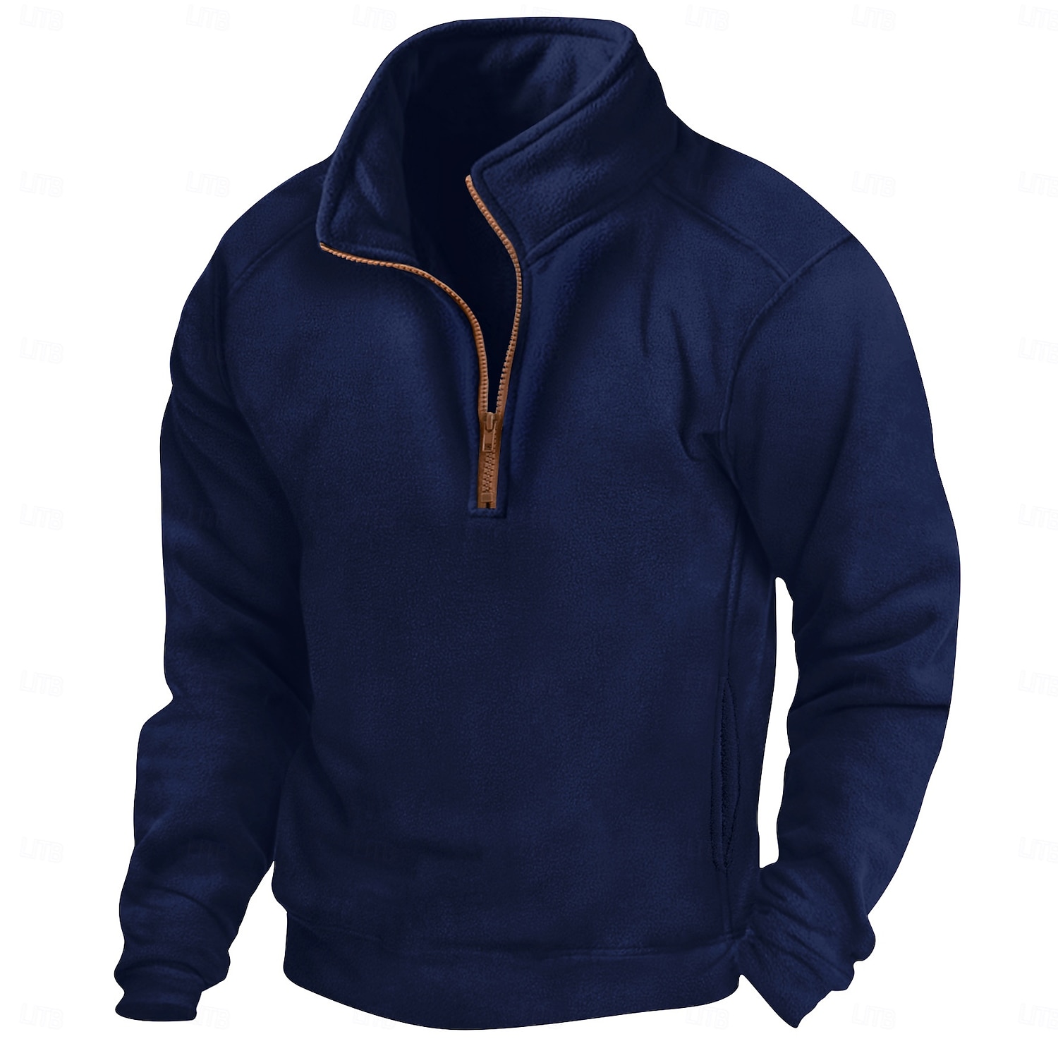 Herr Tröja Kvartströja med dragkedja Svart Armégrön Marinblå Kaki Grå Halv dragkedja Slät Sport & Utomhus Dagligen Helgdag Polyester Streetwear Ledigt Vår & Höst Kläder Pull Tröjor Långärmad 2026 - $24.99 –P4