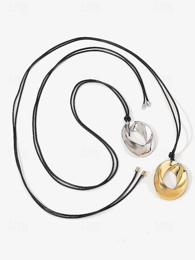 Minimalist Silver Hollow Circle Pendant Necklace & Earrings Set – Modern Geometric Jewelry for Women 2025 - $9.99 –P5