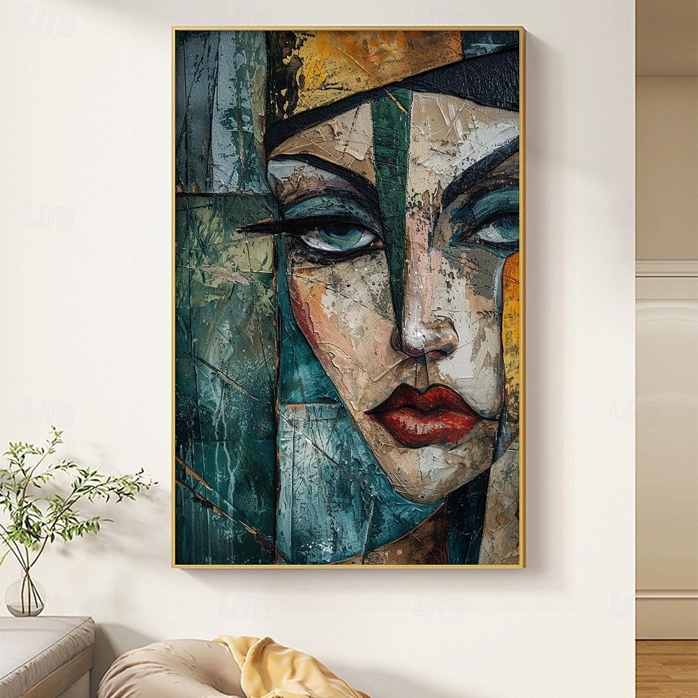 pablo picasso stijl schilderij handgemaakt pablo picasso vrouwen abstract canvas kunst olieverfschilderij handgemaakt figuur olieverfschilderij voor woonkamer slaapkamer woondecoratie pattle mes 2025 - GBP £74 –P7