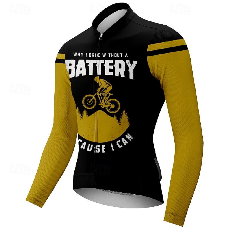 Per uomo Maglia da Ciclismo Lettere & Numeri Manica Lunga Bicicletta Maglietta Maglia con 3 tasche posteriori Mountain Bike MTB Asciugatura Rapida Design Anatomico Assorbente Traspirante Gli sport del 2026 a $34.99 –P9