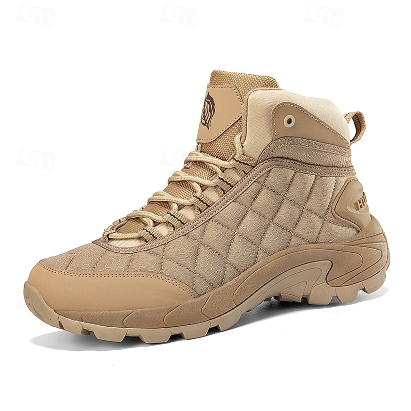Botas de senderismo acolchadas para hombre: ligeras, impermeables, suela antideslizante, diseño de caña alta, ideales para aventuras al aire libre. 2025 - $59.99 –P2