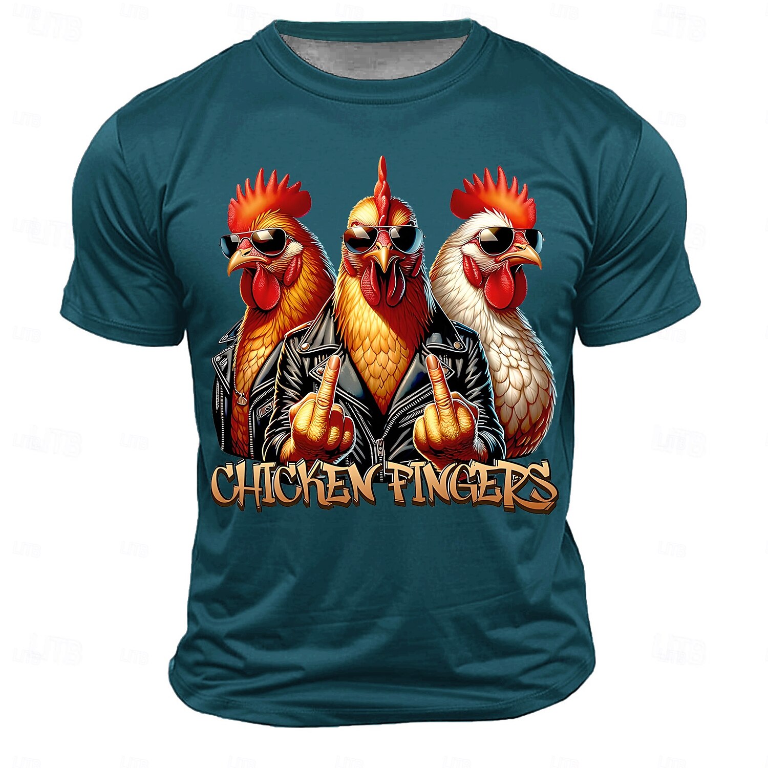 Herr Tupp T-shirt Kortärmad T-shirt 3D-tryck Rund hals Skjorta Mode Fritids- Gata Utomhussport Dagligen Svart Vit Rubinrött Sommar Vår Kläder S M L XL XXL XXXL 2025 - $17.99 –P4