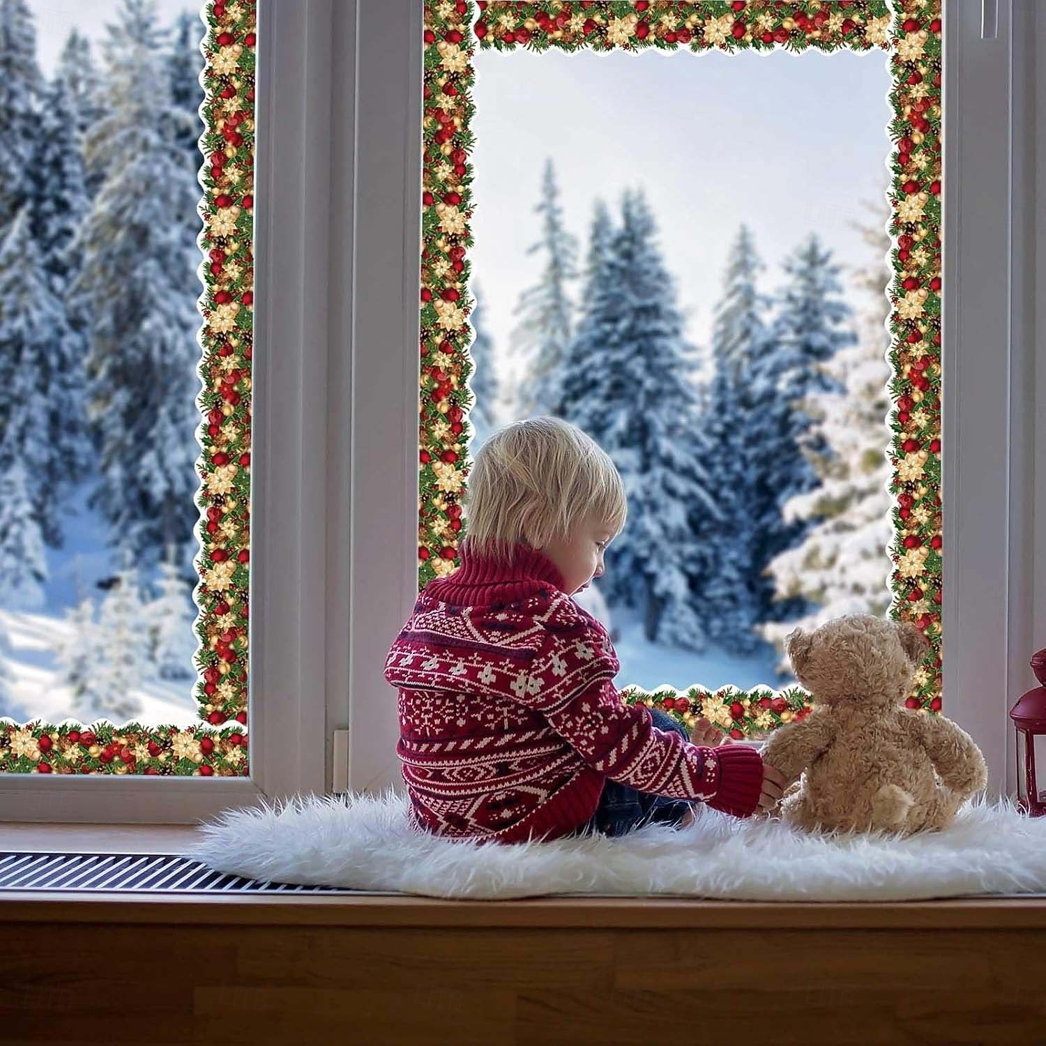 1 rolă de autocolante decorative de Crăciun - autocolante adezive de sărbători pentru proiecte de bricolaj și decorațiuni festive 2025 - $4.49 –P6