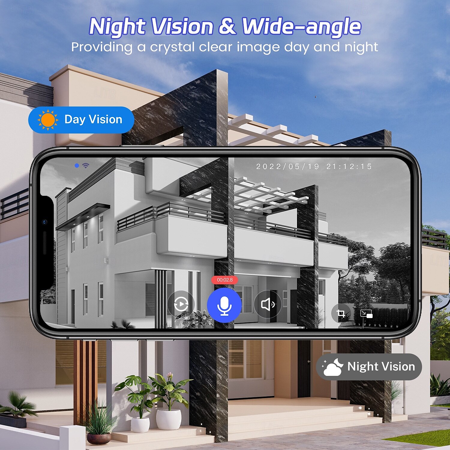 1080p video sonerie cameră inteligentă IA detecție umană vizualizare live inclusă sonerie 2,4 g wifi audio bidirecțional 2025 - $67.99 –P3