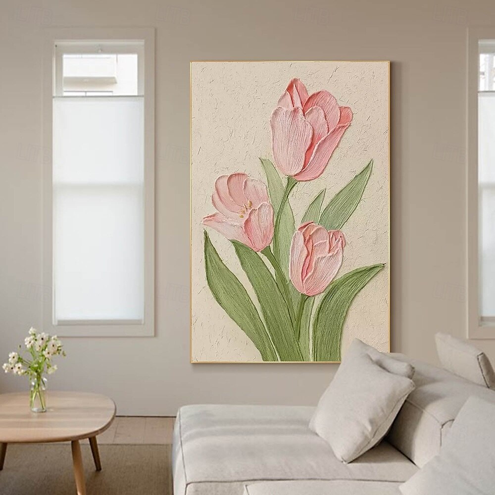 handgemachtes handgemaltes Ölgemälde Wand Purole Blumenlandschaftsgemälde 3D Gold strukturierte Wandkunst abstraktes Blumengemälde auf Leinwand große benutzerdefinierte florale Wandkunst elegantes 2025 - $125.99 –P2