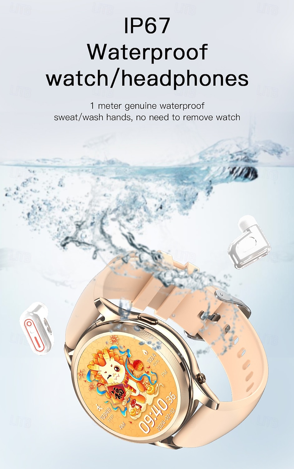 New TWS 2-in-1 With Headset Smart Watch Bluetooth Call Men Watch Women SmartWatch Heart Rate Monitor Play Music Watch 2025 - $78.99 –P4