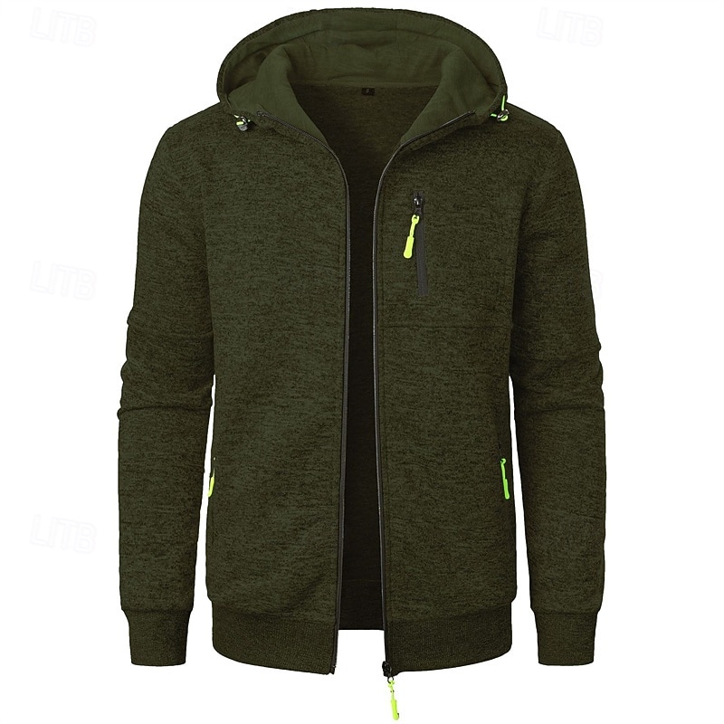 Herren Strickjacke Kurzer Pullover Zip Pullover Reißverschluss Strickpullover Gerippt Stricken Standard Tasche Feste Farbe Mit Kapuze Modisch Klassisch Urlaub Freizeitskleidung Bekleidung Herbst 2025 - $18.99 –P16