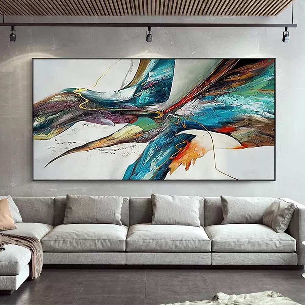 Mintura Handmade Abstract Colorful Oil Paintings On Canvas Wall Art Decoration Modern Picture For Home Decor Rolled Frameless Unstretched Painting 2025 - $77.99 –P3