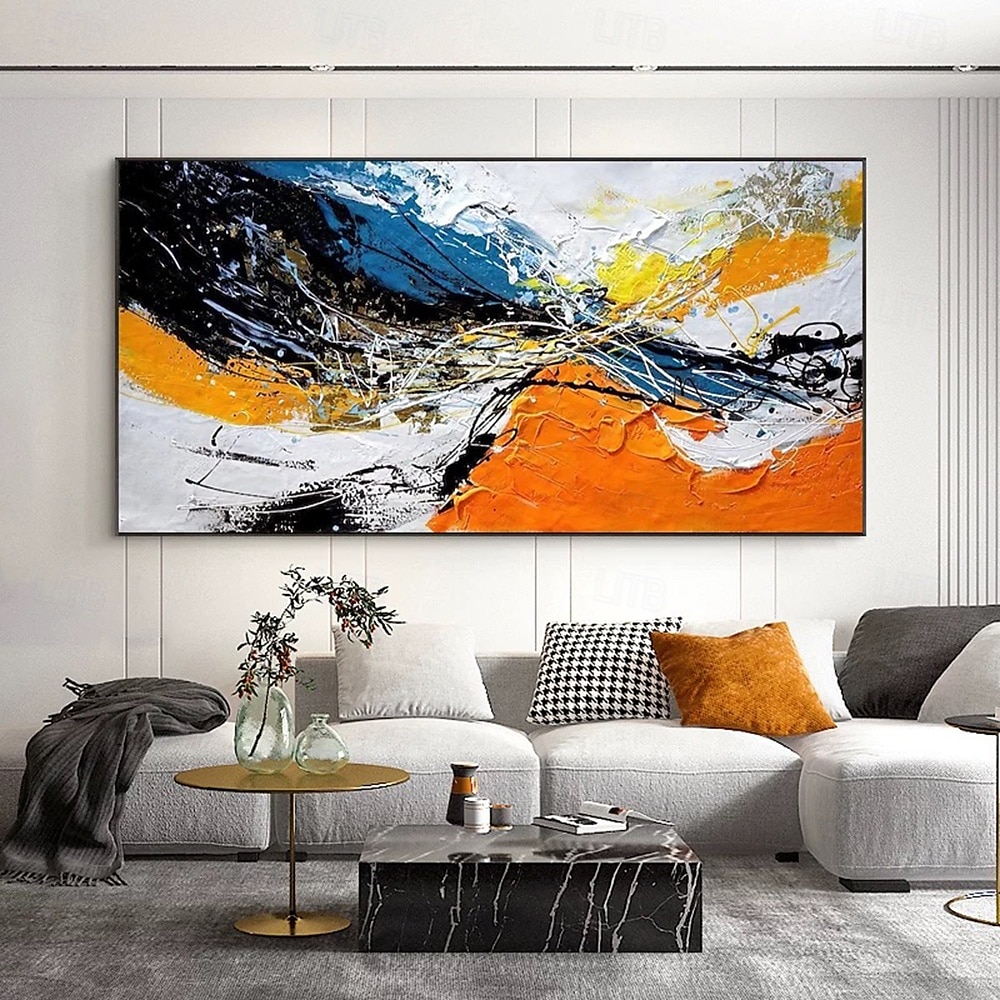Mintura Handmade Abstract Colorful Oil Paintings On Canvas Wall Art Decoration Modern Picture For Home Decor Rolled Frameless Unstretched Painting 2025 - $77.99 –P5