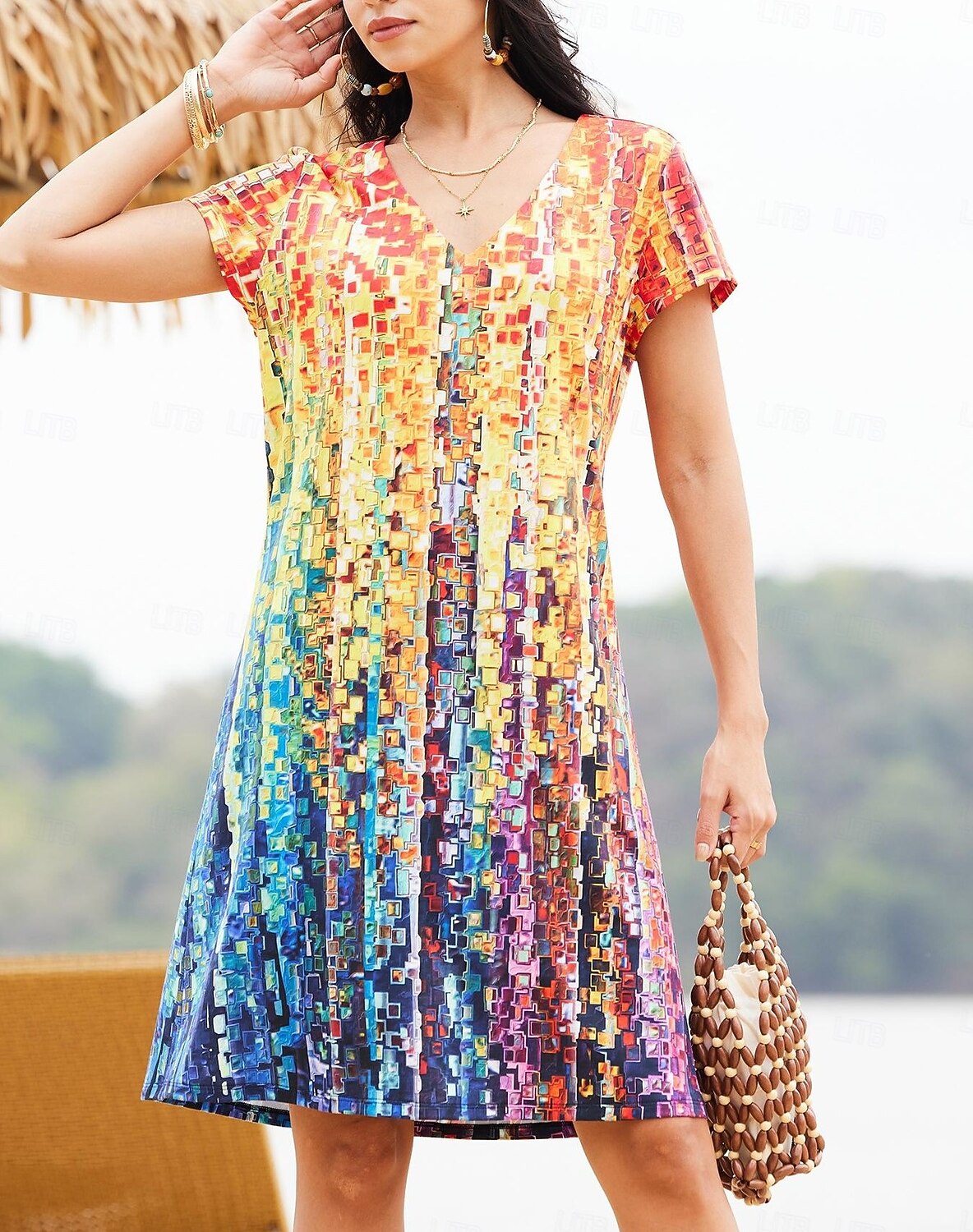 Women's Mini Dress Casual Dress Ombre Floral Print V Neck Daily Vacation Short Sleeve Summer Spring 2026 - CAD $38.99 Women's Mini Dress Casual Dress Ombre Floral Print V Neck Daily Vacation Short Sleeve Summer Spring 2026 - CAD $38.99