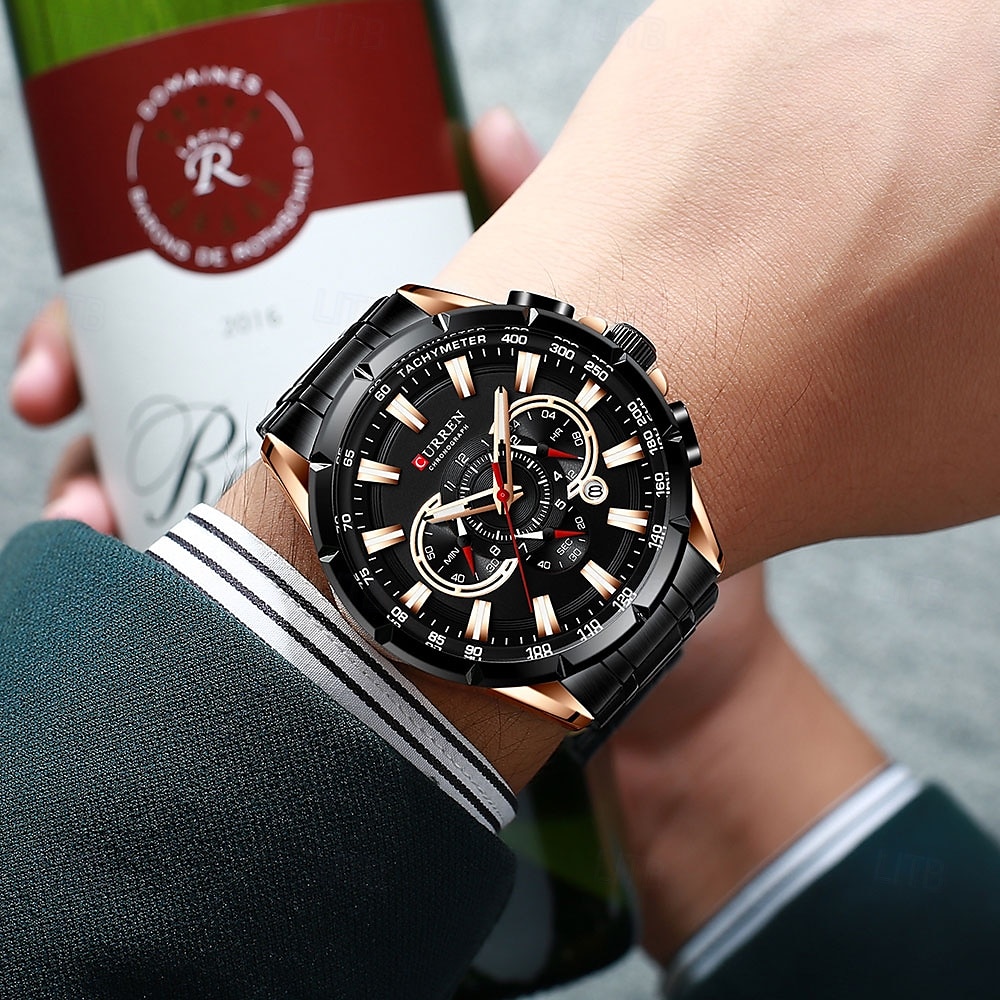 Orologio al quarzo CURREN da uomo moda outdoor orologio da polso casual luminoso calendario impermeabile orologio in acciaio del 2025 a $44.99 –P7