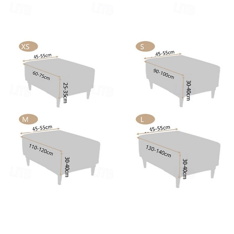 Copri pouf quadrato, copri pouf spesso ed elastico di grandi dimensioni per pouf quadrati di grandi dimensioni, copri mobili extra large e copri poggiapiedi per l'arredamento del soggiorno del 2025 a $12.49 –P1
