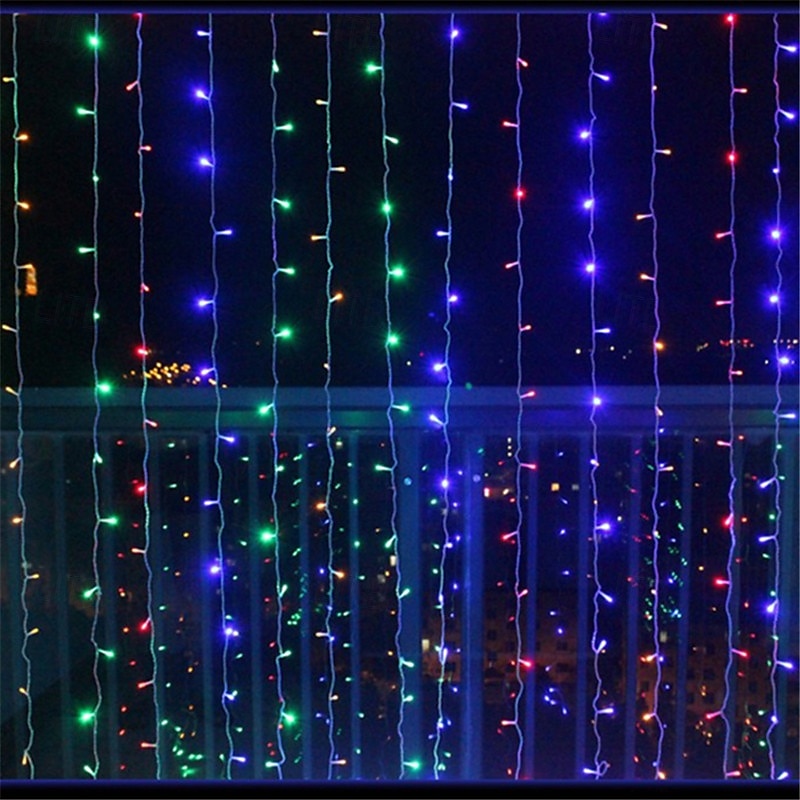 elegante festa de casamento recepção led cortina luzes de corda – 6m x 3m / 3m x 3m 600 leds cintilantes estrelas luzes de fadas para decoração de casa de 2025 por $38.99 –P15
