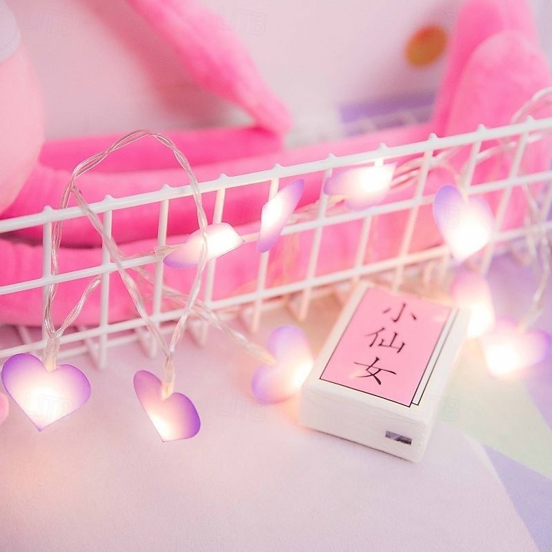 1ks řetězová světla ve tvaru srdce 3m 20 LED pro svatby na Valentýna vnitřní venkovní  & sváteční dekorace 2025 - $8.99 –P7