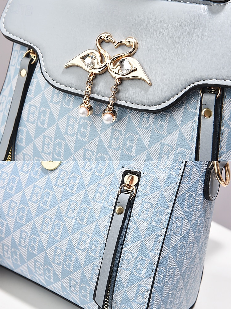 elegantní dámská béžová crossbody kabelka – luxusní monogramové provedení s přívěskem srdce a horní rukojetí 2025 - $29.99 –P6