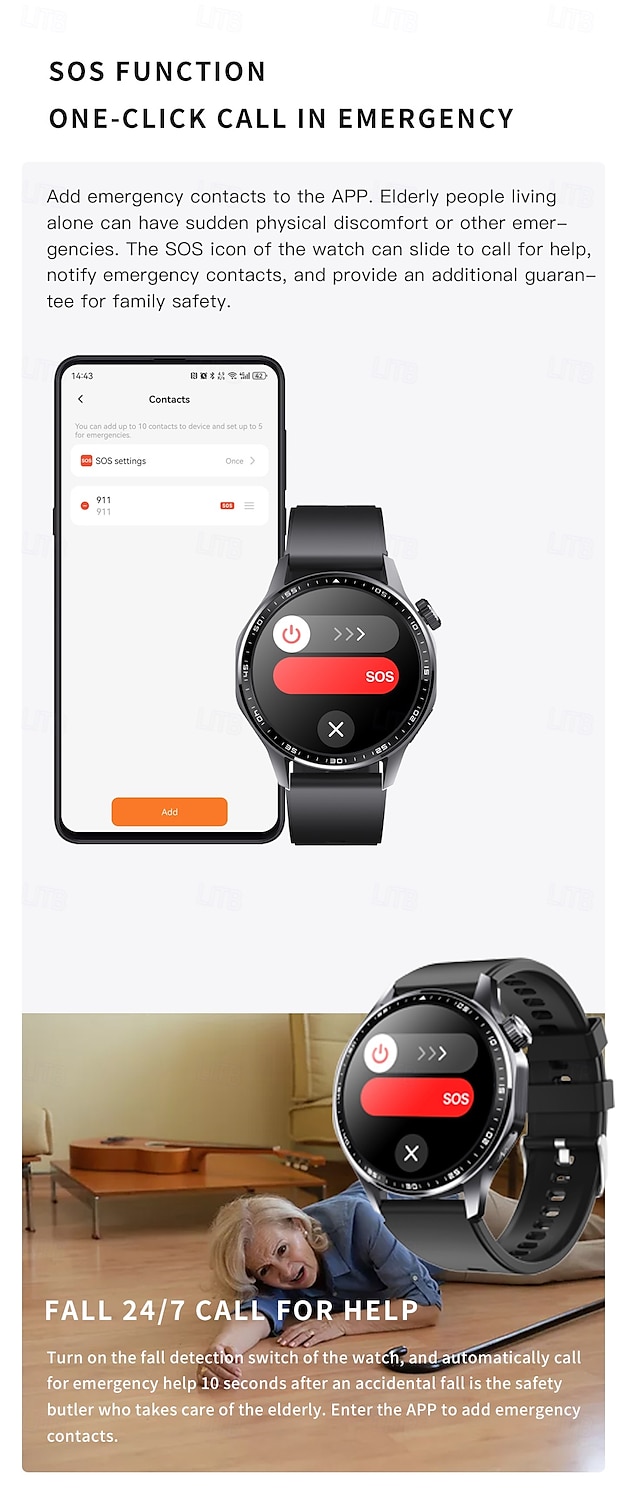 2025年 696 F210 スマートウォッチ 1.55 インチ スマートブレスレット ブルートゥース ECG + PPG 歩数計 着信通知 と互換性があります Android iOS 男性 ハンドフリーコール メッセージ受信通知 IPX-0 48mmウォッチケース コレクション – $76.99 –P14