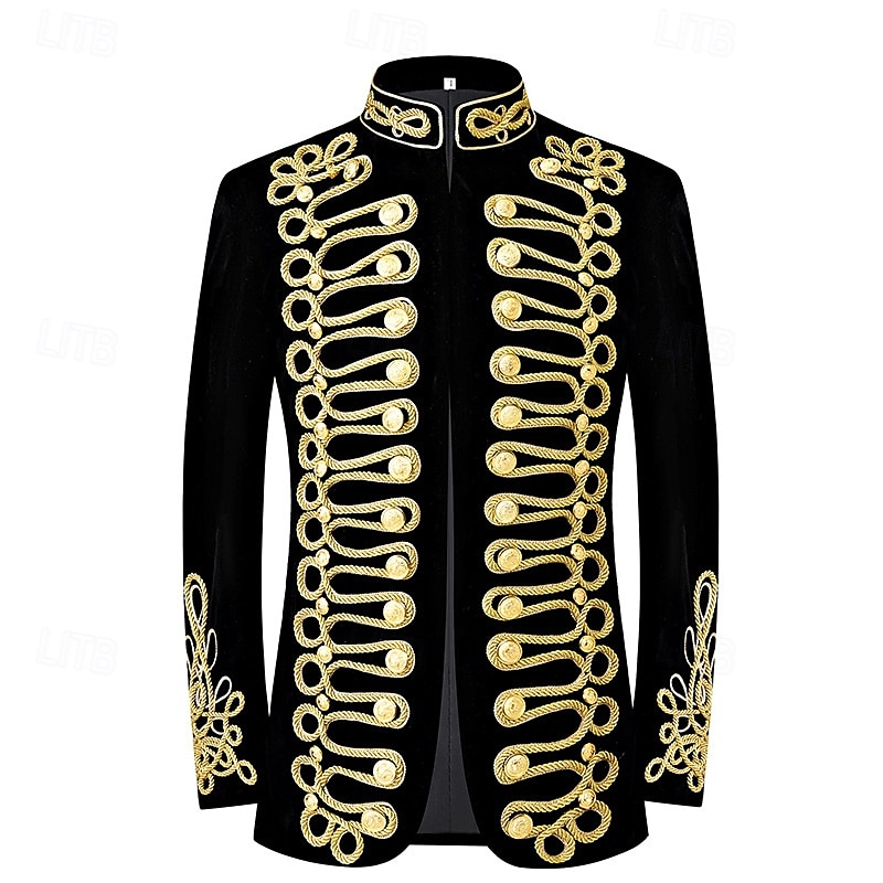 Retro Vintage Rococo Coat Masquerade Circus Jacket Prince Aristocrat Men's Carnival Masquerade Event / Party Adults' Coat Spring Fall & Winter 2025 - $136.99 –P1