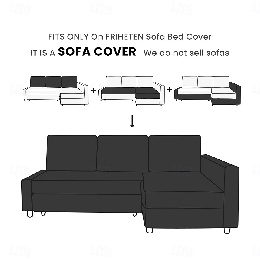 Sofa Bed Cover for Dogs,   Friheten Sofa Bed Sleeper Cover, Replacement Corner Couch Slipcover with Right Chaise or Left Chaise Washable Furniture Protector  FRIHETcover LITB PRIME cover 2025 - $160.99 –P1