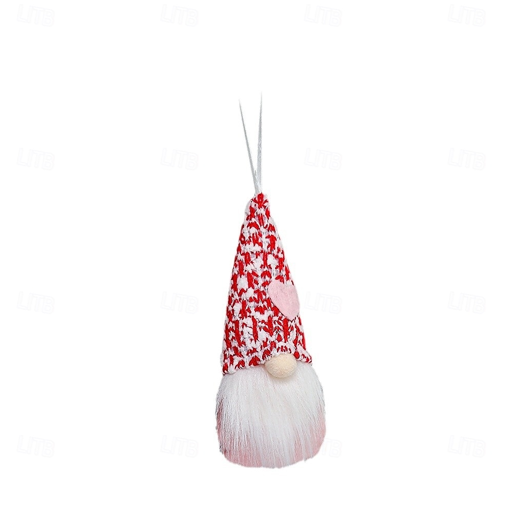 1pc dia dos namorados gnomo ornamento, boneca sem rosto e rudolph estatueta decoração pendurada, decoração romântica dia dos namorados de 2025 por $2.99 –P5