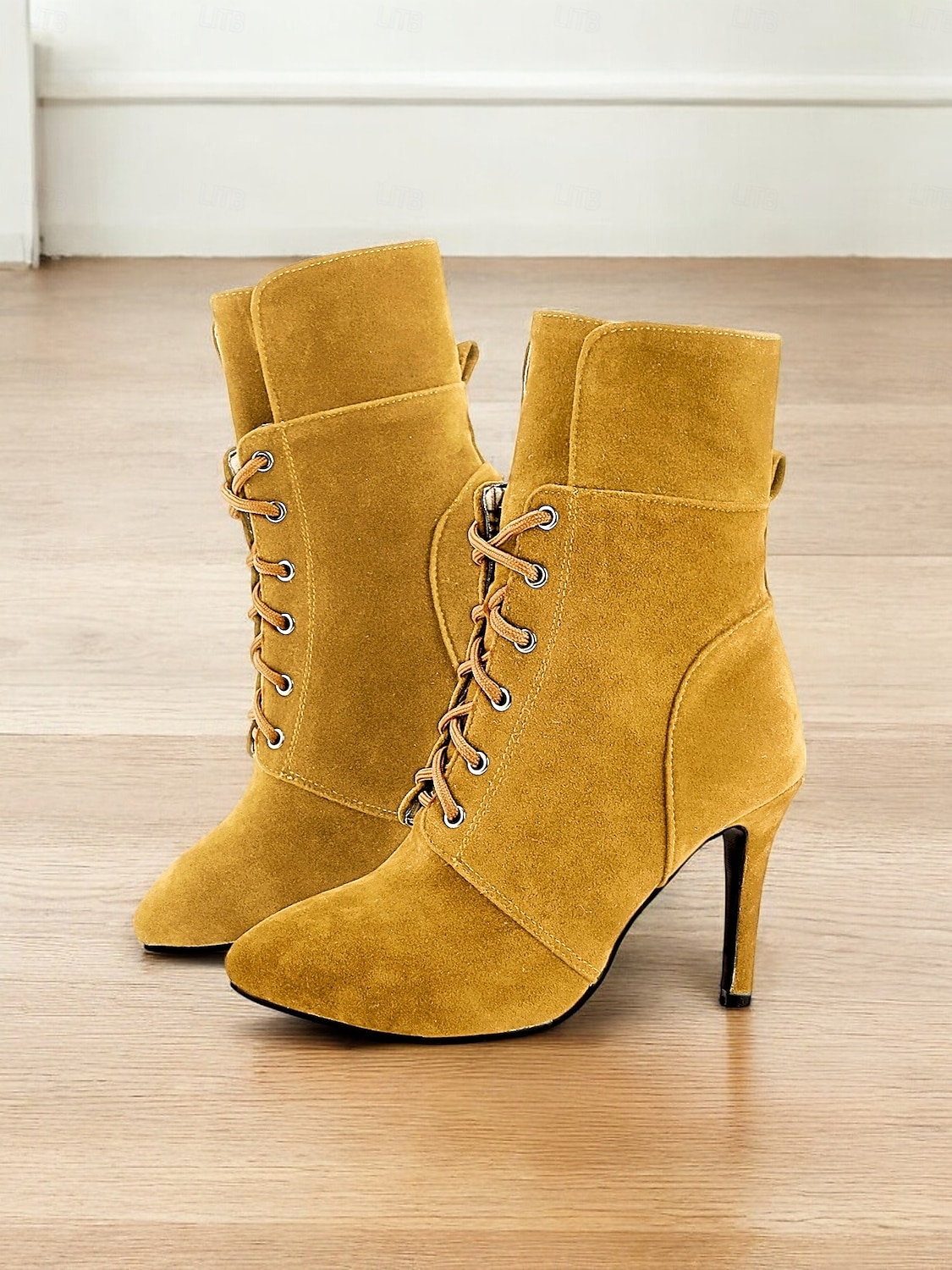 bottes à talons hauts à lacets jaunes pour femmes – des chaussures audacieuses et tendance pour des tenues à la mode et des occasions spéciales de 2025 ? $46.99 –P1