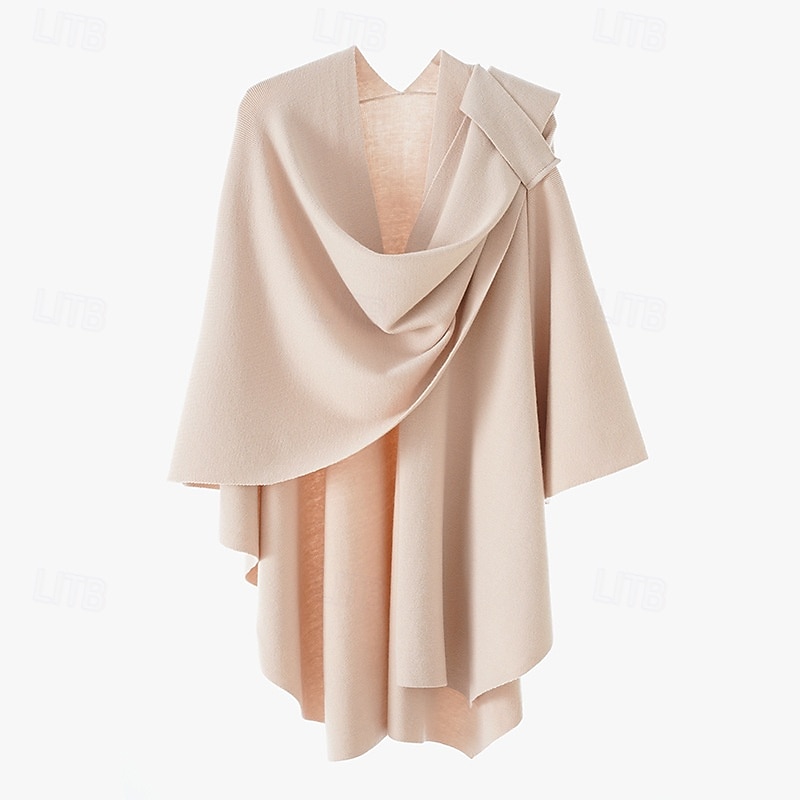 crossover sjal för kvinnor omlott öppen front poncho cape elegant loop sjalar resesjalar för höst vinter längd 150cm 2025 - $39.99 –P11