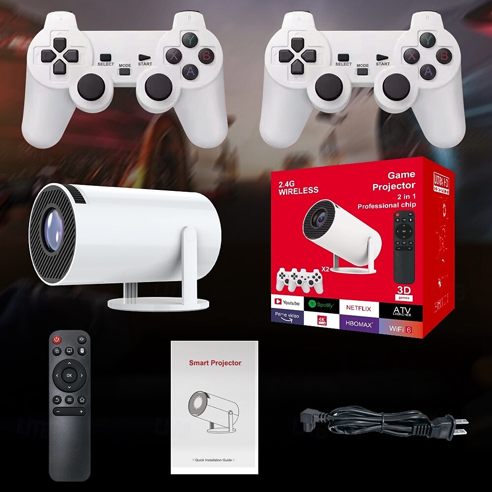 Wireless controller Bluetooth projector Android 13 electric focus full HD 720P support 1080P resolution 4K video WIFI 6 2.4/5G dual band WIFI Bluetooth 5.4 support screen scaling support 4-point tra 2025 - $93.99 –P1