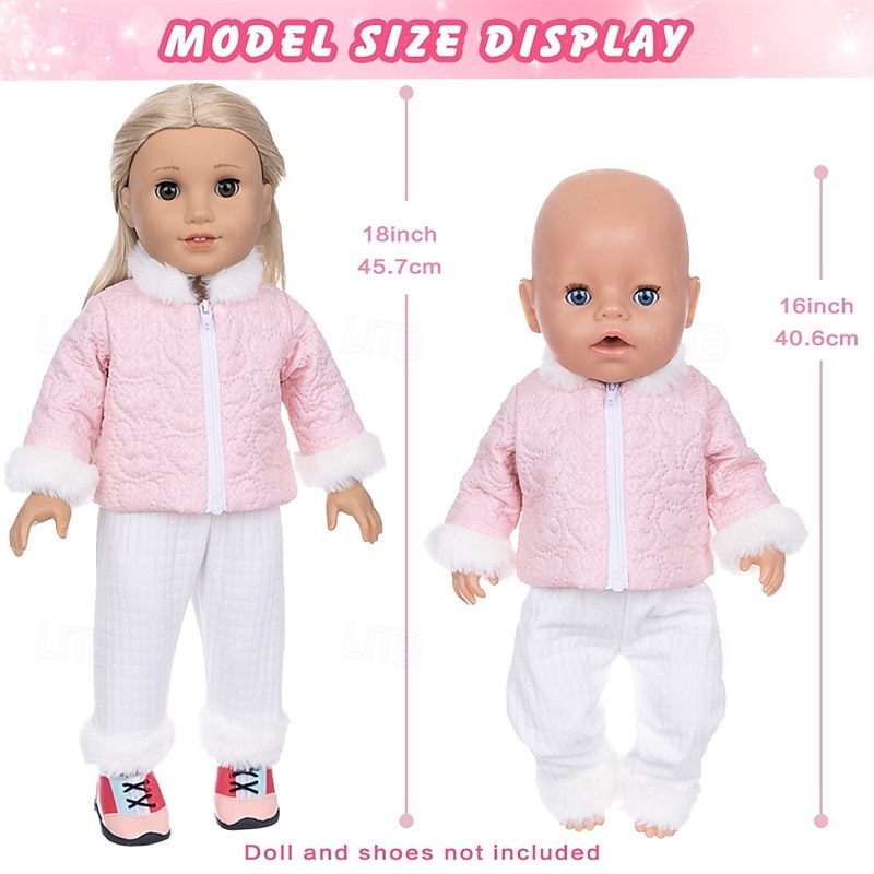 18 Inch Doll Clothes and Accessories Winter Doll Outfits Set Coat Trousers for 18 Inch Doll Girls Gifts(WITHOUT DOLL) Christmas Gift 2026 - $20.99 –P12