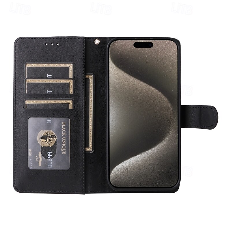 هاتف غطاء من أجل ايفون 16 برو ماكس بلس آيفون 15 برو ماكس بلس iPhone 14 13 12 11 Pro Max Plus iPhone 14 Pro Max iPhone 13 12 11 Pro Max غطاء الوجه مع حامل مع رباط المعصم فتحة لبطاقة مكتب  /  الأعمال 2025 - $15.99 –P16